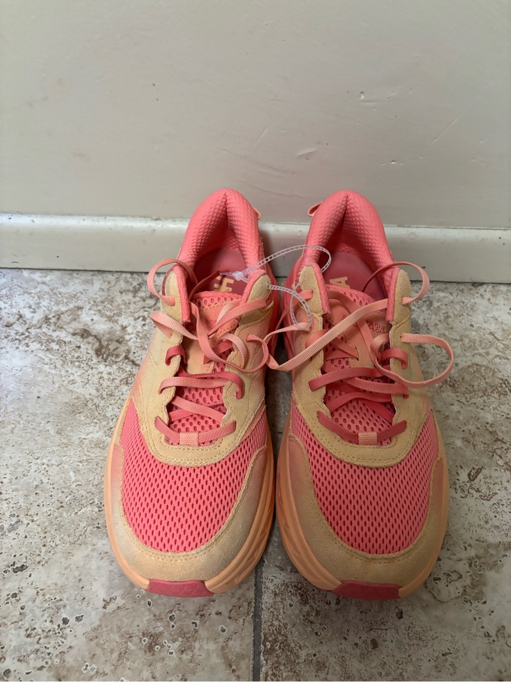 Hoka One One Bondi L BP 2 Shoes Mens Size 12 Colorful Athletic Comfort Sneakers - Picture 4 of 5